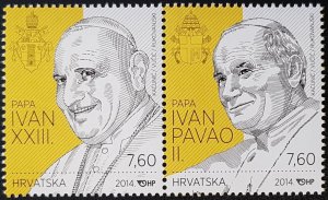 Croatia 2014 MNH Stamps Scott 910 Pope John Paul II John XXIII Canonization