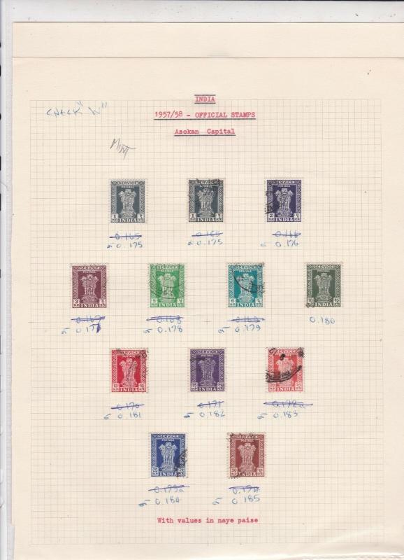 India Stamps Page  Ref 33212
