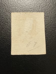 Hawaii Kamehameha III Die essay 1860 on card 3c brown KSPhilatelics (503-7207)