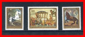 Liechtenstein 1978 #660-662, Horses set of 3  --  MNH