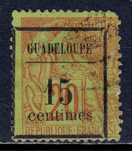 Guadeloupe - Scott #4 - Used - Thin, 2 pulled perfs - SCV $27