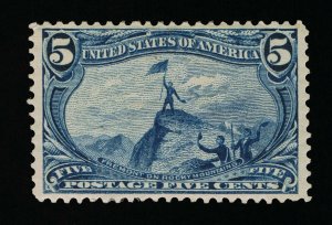 AFFORDABLE GENUINE SCOTT #288 F-VF MINT OG NH 1898 5¢ TRANS-MISS EXPO  #11610