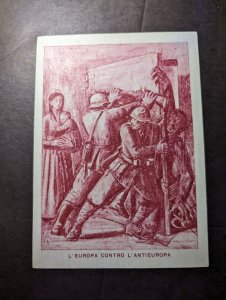 1942 Italy Postcard Cover Sarzana La Spezia to Florence 203 Battalion