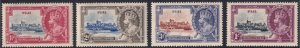 Fiji Sc# 110 / 113 KGV Silver Jubilee 1935 complete set MLMH CV $20.25