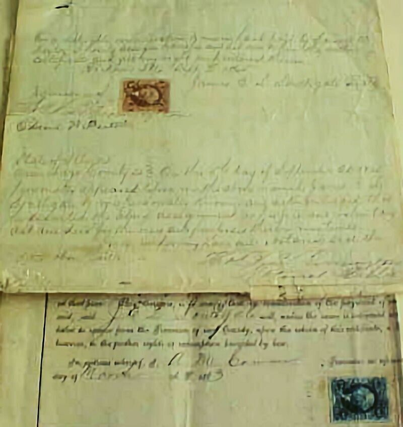 US Iowa TAX Deed 1863 Bill of Lading R32A Folded CAT 45.00 16"X18