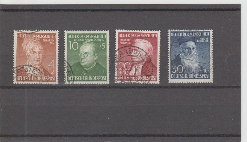 Germany  Scott#  B327-B330  Used  (1952 Portraits)