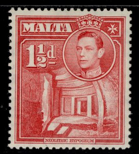 MALTA GVI SG220, 1½d scarlet, M MINT.