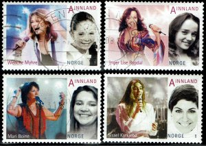 Norway #1657-1660  Used - Music Female Singers Wenche Myhre (2011)