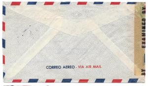 Nicaragua Censored Commercial Cover WWII Sc C261 Air to US 