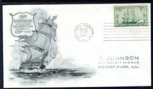 US 951 USS Constitution Typed FDC