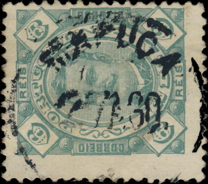 PORTUGUESE INDIA - ca.1895/98 - MAPUÇA DATE STAMP ON MiNr.162A/YvNr.133B 6R