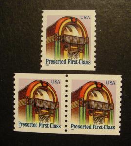 Scott 2911, 25 cent Juke Box, Pair & Single, MNH Beauty