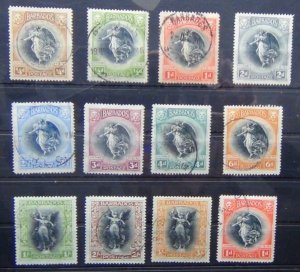 Barbados 1920 - 1921 Victory set to 3s Used