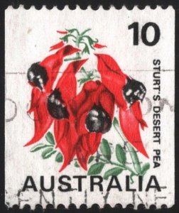 Australia SC#439G 10¢ Sturt's Desert Pea Coil Single (1975) Used