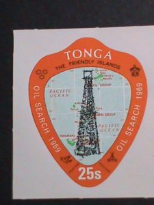 ​TONGA-1969 SC#235  OIL DERRICK & MAP OF TONGA-MNH VF HARD TO FIND