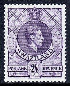 SWAZILAND — SCOTT 35 (SG 36a) —1938 2/6- KGVI ISSUE — MNH — SCV $16