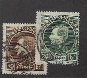 Belgium SC#212-213 Used F-VF SCV$29.50...Great Spot(s)!