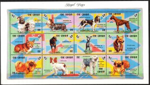 Gambia 1993 Dogs Mi. 1667/78 Sheet MNH