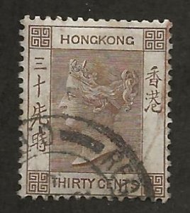HONG KONG SC# 48  FVF/U 1901