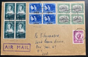 1955 Windhoek South West Africa Airmail Front Cover To New York Usa