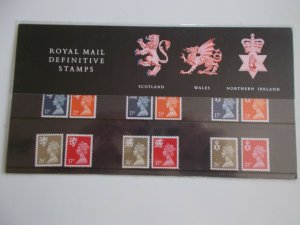 1990 Machin Definitive Regionals (3) 17p to 37p Presentation Pack no 23 Cat £16