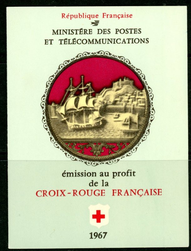 France B409a 1967 Red Cross booklet complete MNH mint      (Inv 001401.)