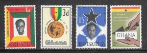 Ghana #124-27 MNH Set of Singles (my2)