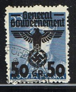 Poland 1940,Sc.#N32 used, Overprint Generalgouvernement