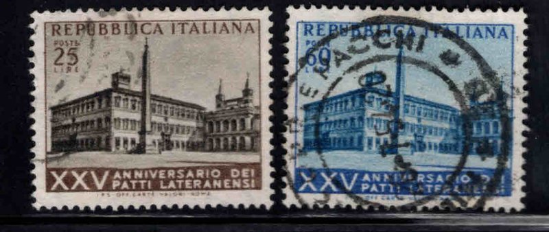 Italy Scott 647-648 Lateran Pact stamp set Used