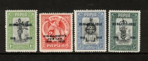 Papua #114 - #117 Very Fine Never Hinged Set