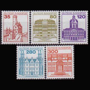 GERMANY 1982 - Scott# 1308-15 Castle Iss.1982 Set of 5 NH