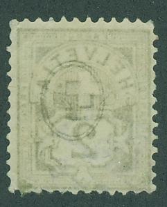 Switzerland SC# 77  Swiss Cross & Numeral 2, Cancelled