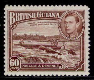 BRITISH GUIANA GVI SG315, 60c red-brown, M MINT. Cat £26.