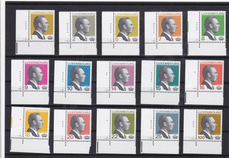 luxembourg 1993 mnh margin stamps set cat £40  ref 7529