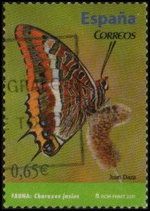 Spain 3764 - Used - 65c Two-tailed Pasha Butterfly (2011) (cv $1.10)