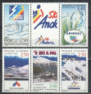 Andorra, French Stamp 423-424  - Ski resorts