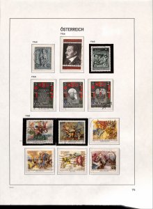 Austria Österreich lot of used stamps 1968 - p75 The album page is not included