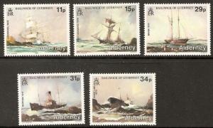 ALDERNEY SGA32/6 1987 SHIPWRECKS MNH 