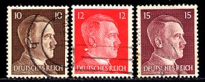 Germany Reich Scott # 512 - 514, used