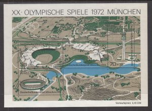 Germany B489 Summer Olympics Souvenir Sheet MNH VF