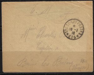 FRANCE LEBANON LEVANT 1918 TRESORE ET POSTES FIELD POST 603