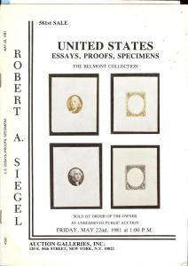 United States Essays, Proofs, Specimens: The Belmont Coll...