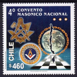 Chile 2000  Sc# 1328  Masonic Convention - Freemasonry Single (1) MNH