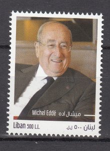 LEBANON - LIBAN MNH SC# 825 MICHEL EDDE, POLITICIAN