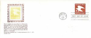 U594 'C' Domestic Mail embossed #10 Stamped Envelope Carrollton FDC