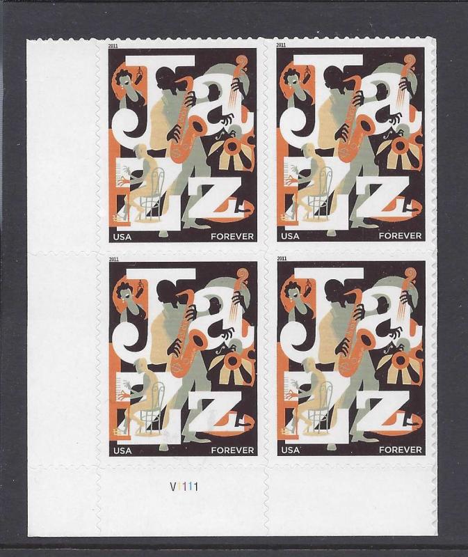 4503 Plate block Forever Stamp (44ct) Jazz Musicians