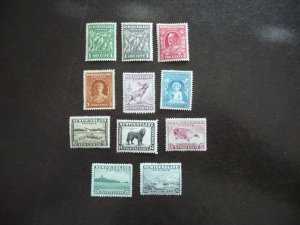 Stamps - Newfoundland - Scott#183-185,187,191-197 - Mint Hinged Set of 11 Stamps