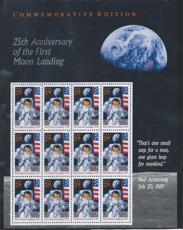 US #2841 Mint Sheet, Moon Landing, M-NH*-