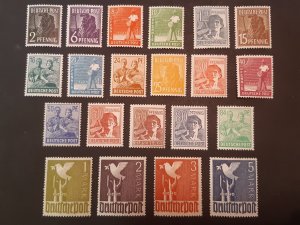 Joint Allied Occupation Zone 1947/48 Working Men Dove of Peace ** MNH full sets