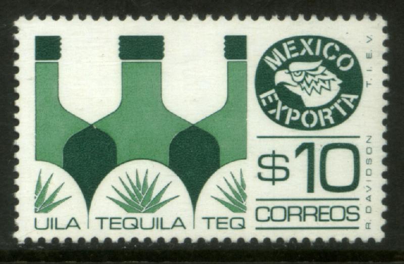 MEXICO Exporta 1174, $10P Tequila Wmkd Fosfo Paper 2 MINT, NH. VF.